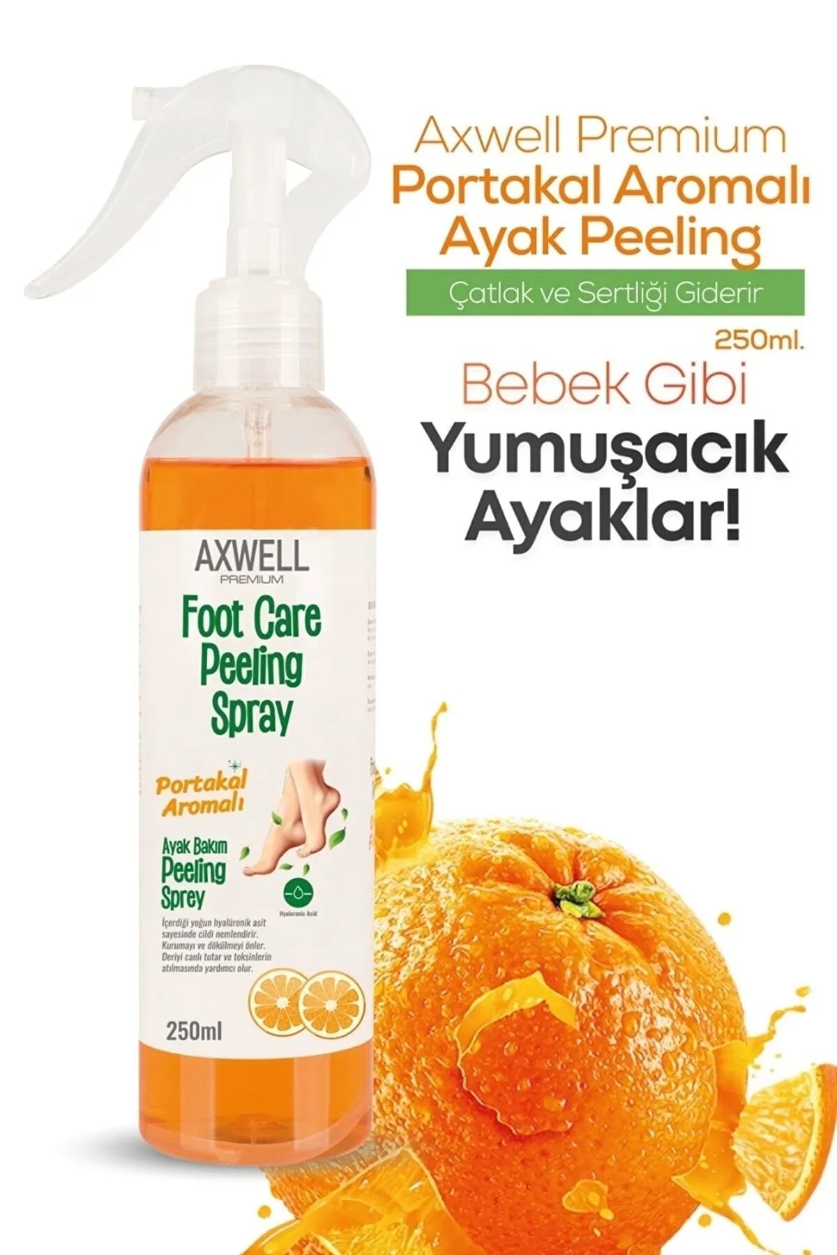Axwell Premium Portakal Aromalı Ayak Bakım Peeling Spreyi 250ml