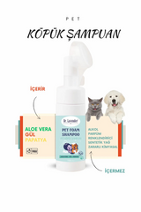 Pet Köpük Şampuanı (Aloe Vera, Gül, Papatya) Durulanmayan Susuz Fırçalı