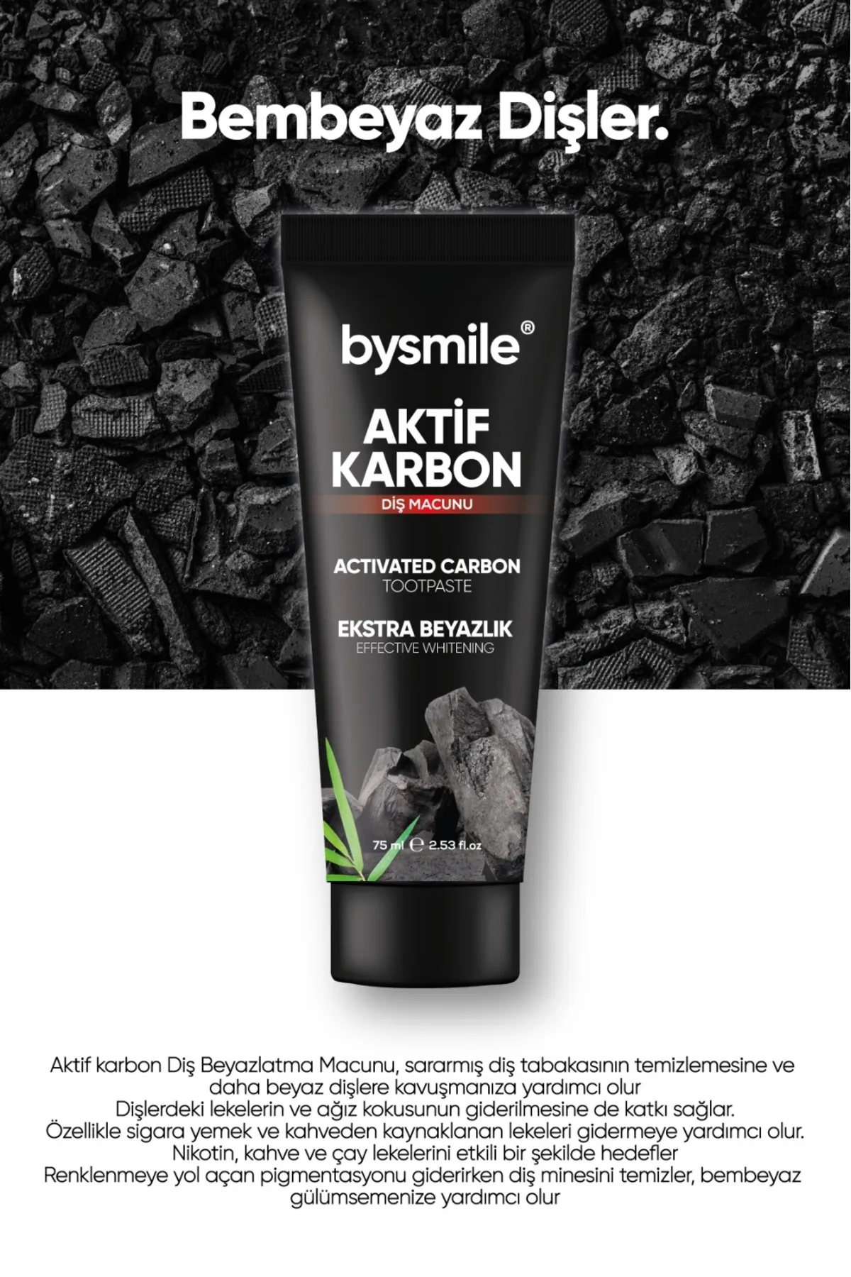 BySmile Aktif Karbon Diş Macunu